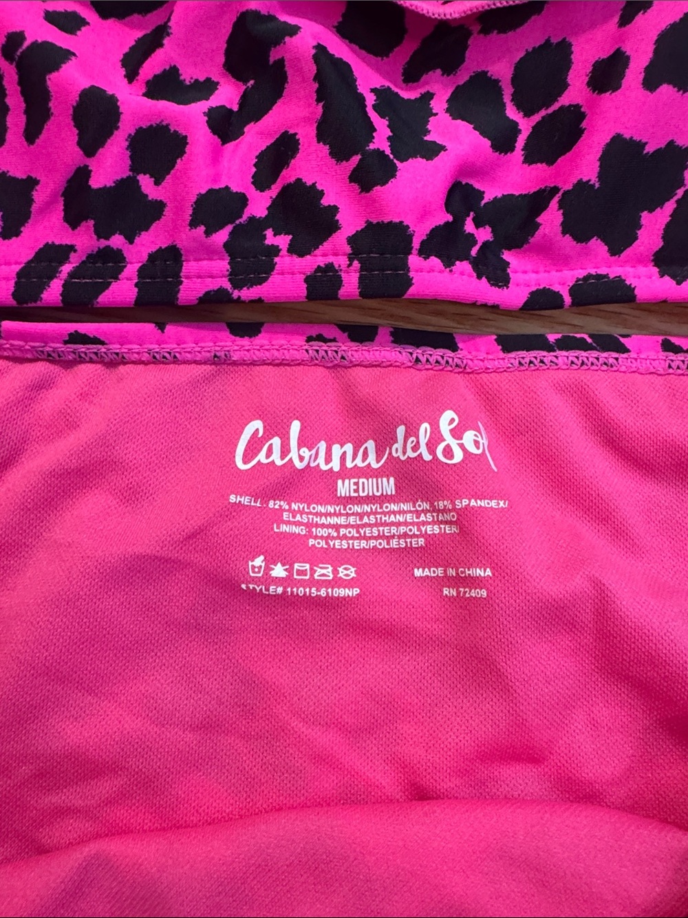 Hot Pink Leopard Ruffle Bikini Set - Picture 3 of 5
